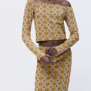 JACQUARD PENCIL SKIRT